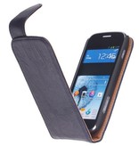 Washed Leer Classic Hoes voor Galaxy S Duos S7562 D.Blauw