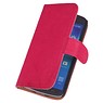 Vasket Læder Book Style Taske til Huawei Ascend Y320 Pink