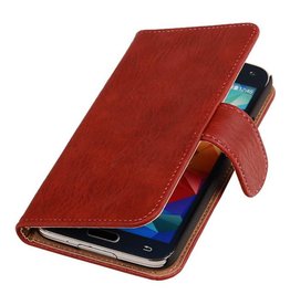 Galaxy S5 Bark Book Style Taske til Galaxy S5 G900F Rød