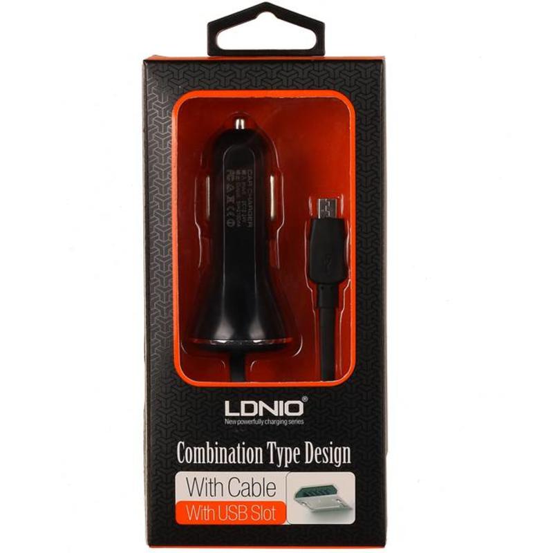 Chargeur de voiture LDNIO de type combiné 2,1 A