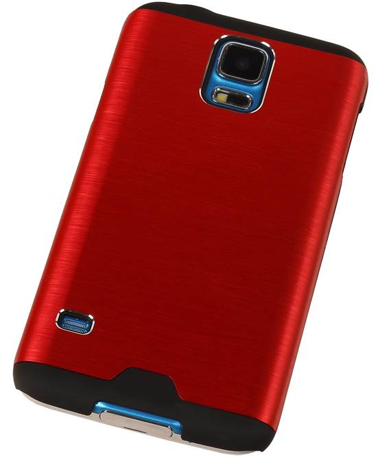 Galaxy S4 i9500 Estuche rígido de aluminio ligero para i9500 Galaxy S4 Rojo