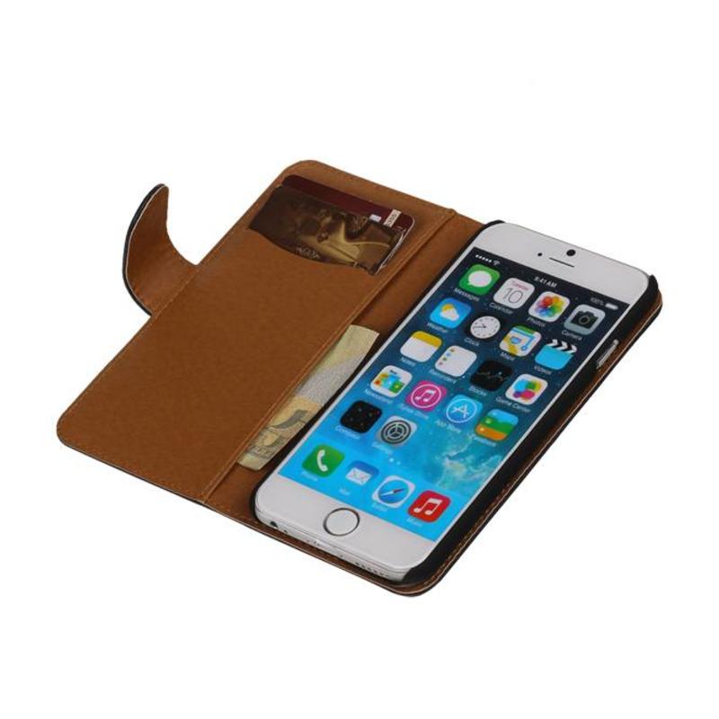 Lavé livre en cuir Style pour iPhone 6 Plus Dark Blue
