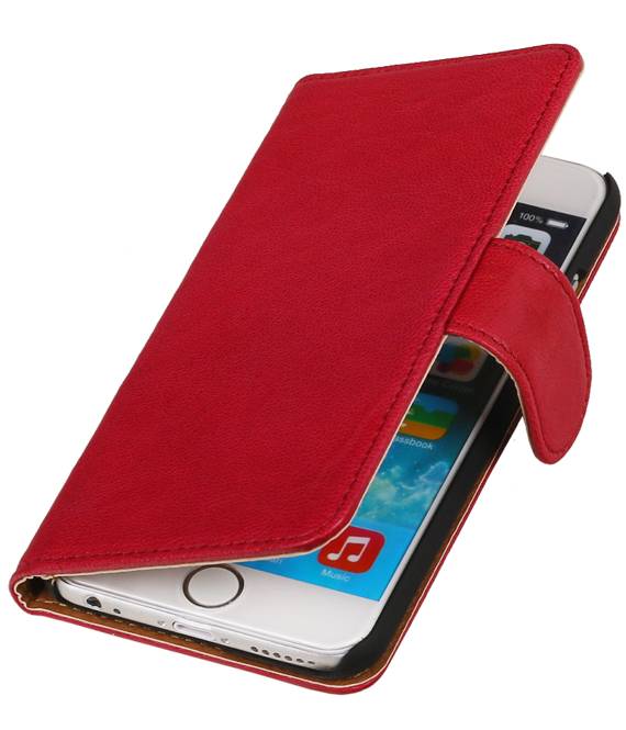 Washed Leather Bookstyle Case for iPhone 6 Plus Pink