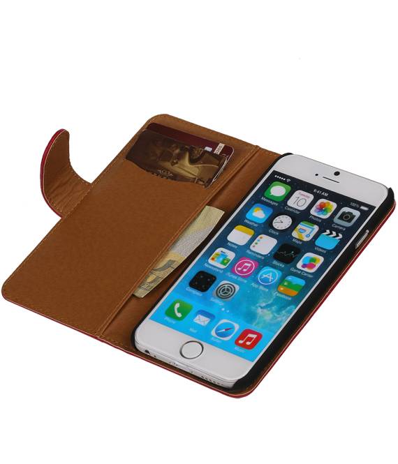 Lavé livre en cuir Style pour iPhone 6 Plus Rose