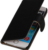 Washed Leather Bookstyle Case for iPhone 6 Plus Black