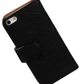 Washed Leather Bookstyle Case for iPhone 6 Plus Black