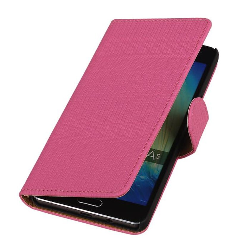 Fashion Bookstyle Hoes voor Galaxy A5 Roze