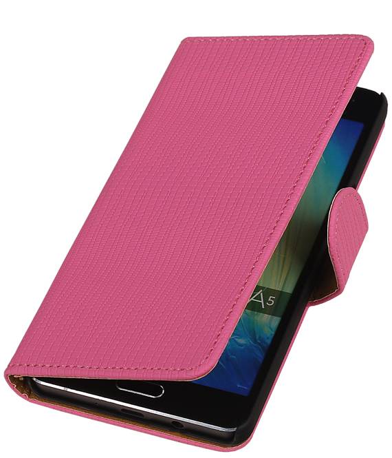 Fashion Bookstyle Hoes voor Galaxy A5 Roze