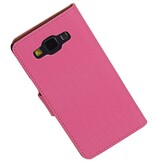 Fashion Bookstyle Hoes voor Galaxy A5 Roze