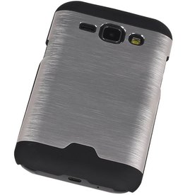 Leichtes Aluminium Hard Case für Galaxy J1 Silber