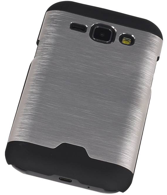 Leichtes Aluminium Hard Case für Galaxy J1 Silber