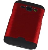 Estuche rígido de aluminio ligero para Galaxy J1 Rojo