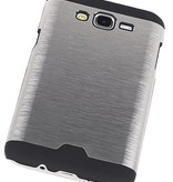 Estuche rígido de aluminio ligero para Galaxy J7 Plata