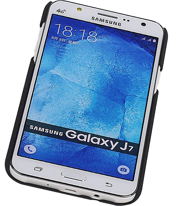Custodia rigida in alluminio leggero per Galaxy J7 argento