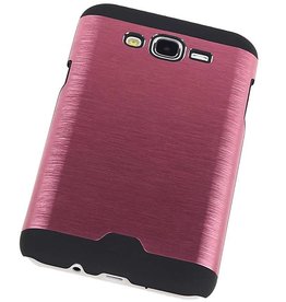 Estuche rígido de aluminio ligero para Galaxy J7 rosa