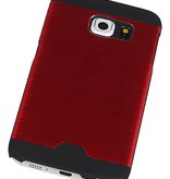 Custodia rigida in alluminio leggero per Galaxy S6 bordo rosso G925F