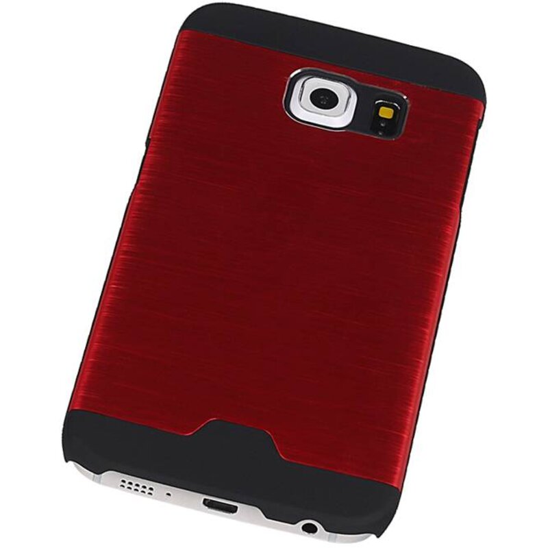 Estuche rígido de aluminio ligero para Galaxy S6 Borde Rojo G925F
