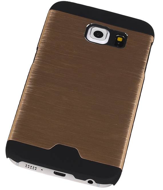 Custodia rigida in alluminio leggero per Galaxy S6 bordo G925F oro