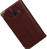 Karte Buchtyp TPU Fall für Galaxie J1 J100F Brown