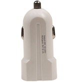 USAMS2 USB mini biloplader 2port 2.1 A hvid