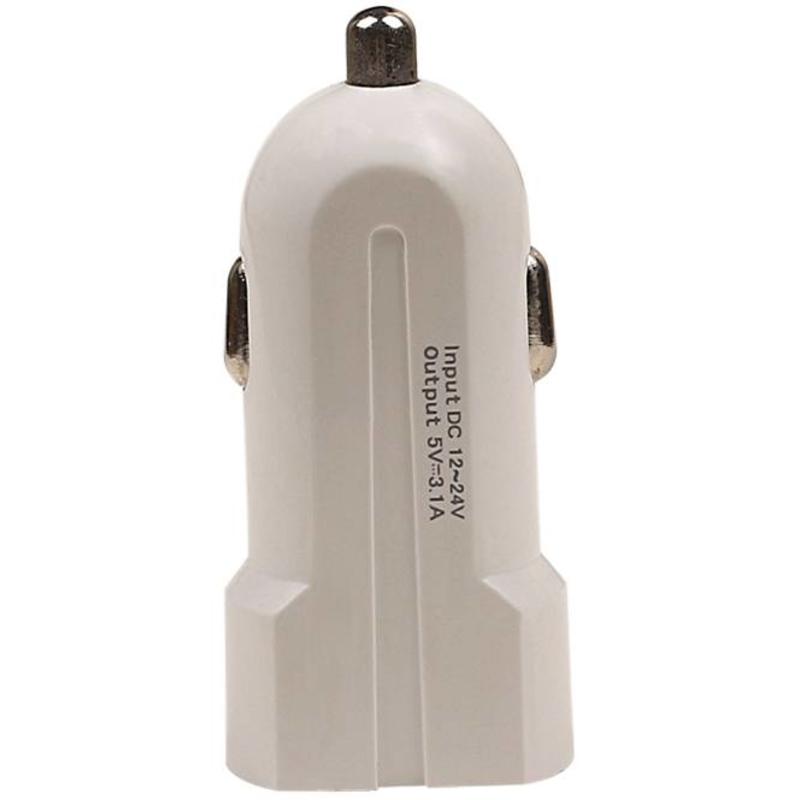 USAMS2 USB Mini Car Charger 2port 2.1 A White