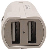 Caricabatteria da auto USAMS2 mini USB 2port 2.1 A White