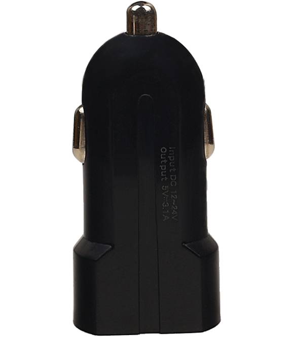 Cargador de coche USB mini USAMS2 2Port 2.1 Un Negro