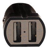 Chargeur de voiture mini USB USAMS2 à 2 ports 2,1 A noir