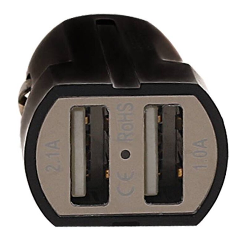Caricabatterie mini USB per auto USAMS2 a 2 porte 2.1 A nero
