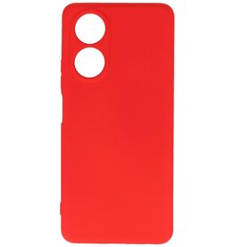 Coque TPU couleur tendance OPPO A78 4G rouge