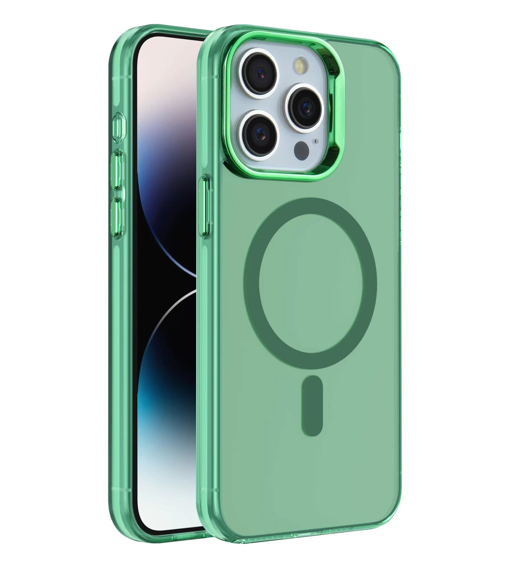 IMD Magnetic Fashion Color Hard Case voor iPhone 11 Pro Donker Groen