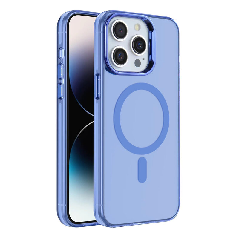 IMD Magnetic Fashion Color Hard Case for iPhone 12 Pro Max Navy