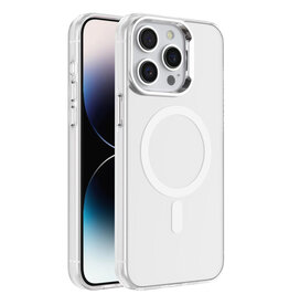 Custodia rigida IMD Magnetic Fashion Color per iPhone 13 Pro bianca