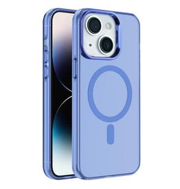 Hoesjes geschikt voor Apple Coque rigide IMD magnétique Fashion Color pour iPhone 15, bleu marine