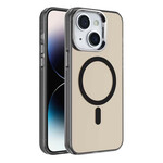 Coque rigide IMD magnétique Fashion Color pour iPhone 15 Plus, noire