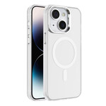 Coque rigide IMD magnétique Fashion Color pour iPhone 15 Plus, blanc