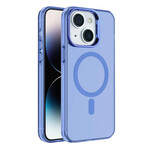 Coque rigide IMD magnétique Fashion Color pour iPhone 15 Plus, bleu marine