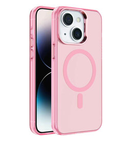 IMD Magnetic Fashion Color Hard Case iPhone 15 Plus Roze