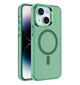 IMD Magnetic Fashion Color Hard Case iPhone 15 Plus Donker Groen
