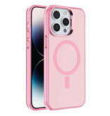 IMD Magnetic Fashion Color Hard Case for iPhone 15 Pro Max Pink