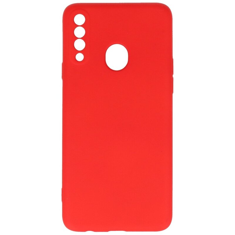 Carcasa de TPU Color Moda para Samsung Galaxy A20s Rojo