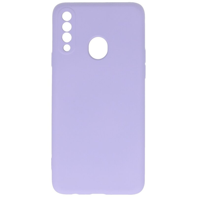 Mode farve TPU taske Samsung Galaxy A20s Lilla