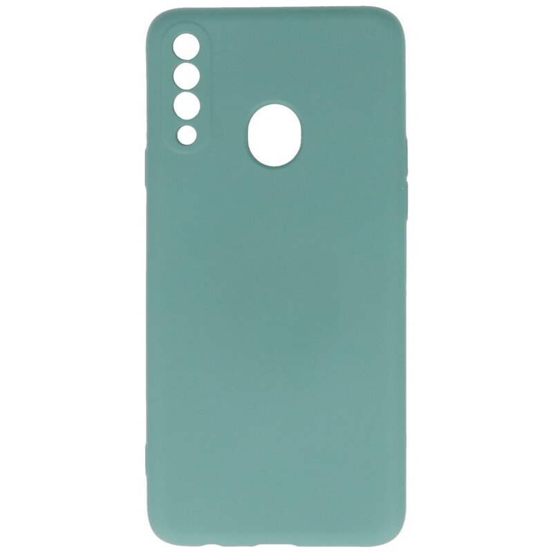 Carcasa de TPU en color de moda Samsung Galaxy A20s Verde oscuro