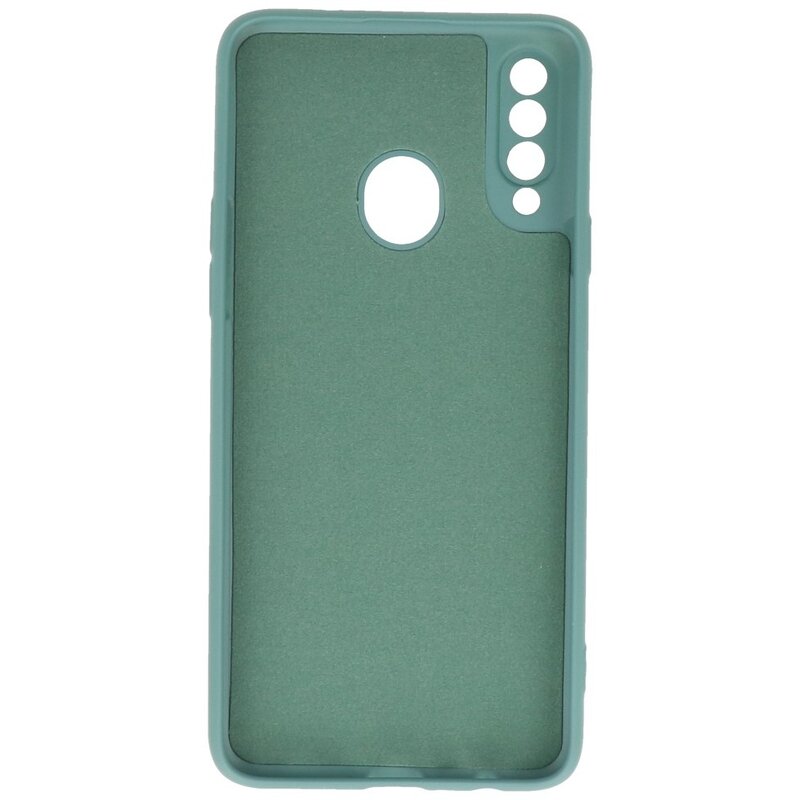 Carcasa de TPU en color de moda Samsung Galaxy A20s Verde oscuro