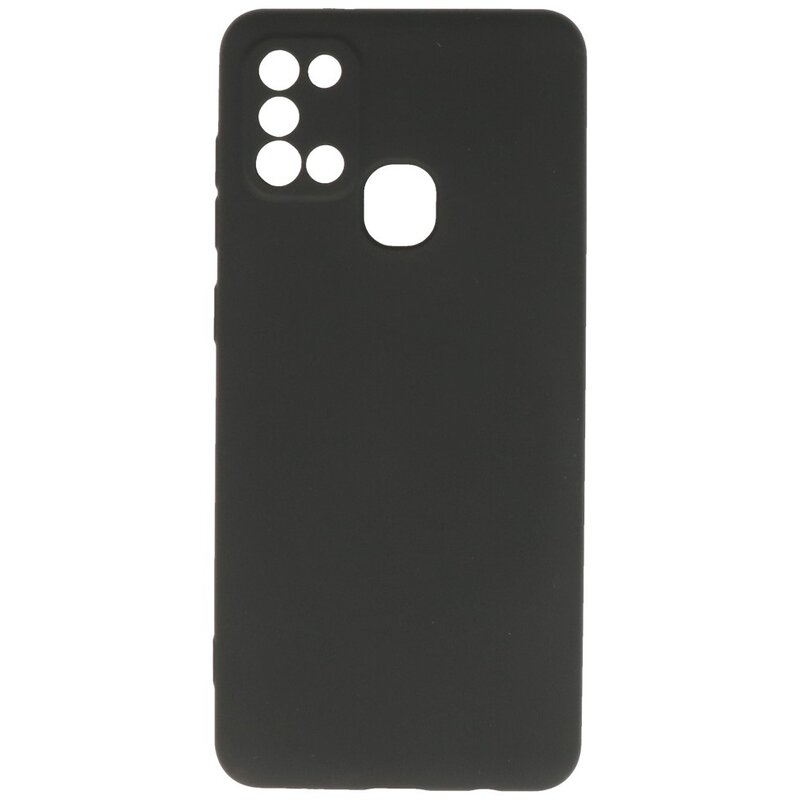 Estuche de TPU en color de moda Samsung Galaxy A21s Negro