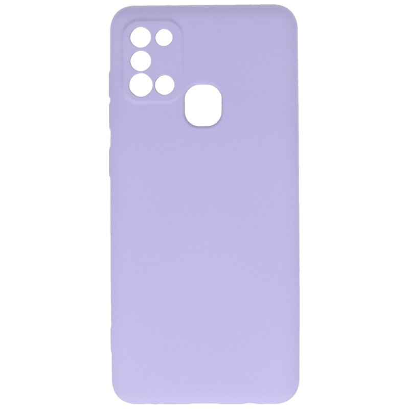 Mode Farbe TPU Fall Samsung Galaxy A21s Lila