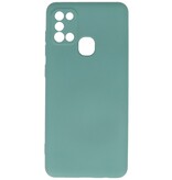 Custodia in TPU colore moda per Samsung Galaxy A21s verde scuro