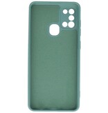 Custodia in TPU colore moda per Samsung Galaxy A21s verde scuro