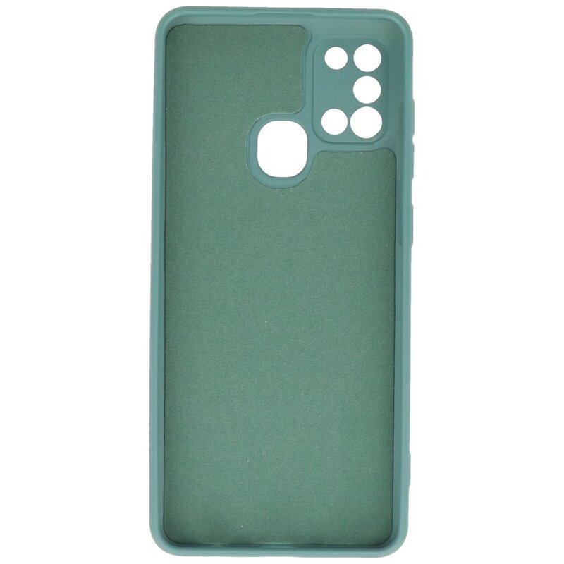 Custodia in TPU colore moda per Samsung Galaxy A21s verde scuro