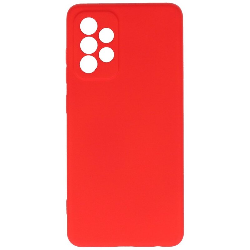 Coque en TPU couleur tendance de 2,0 mm d'épaisseur pour Samsung Galaxy A52 5G Rouge